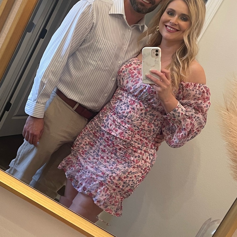 Floral Puff Sleeve Dress - Picture 9 of 10